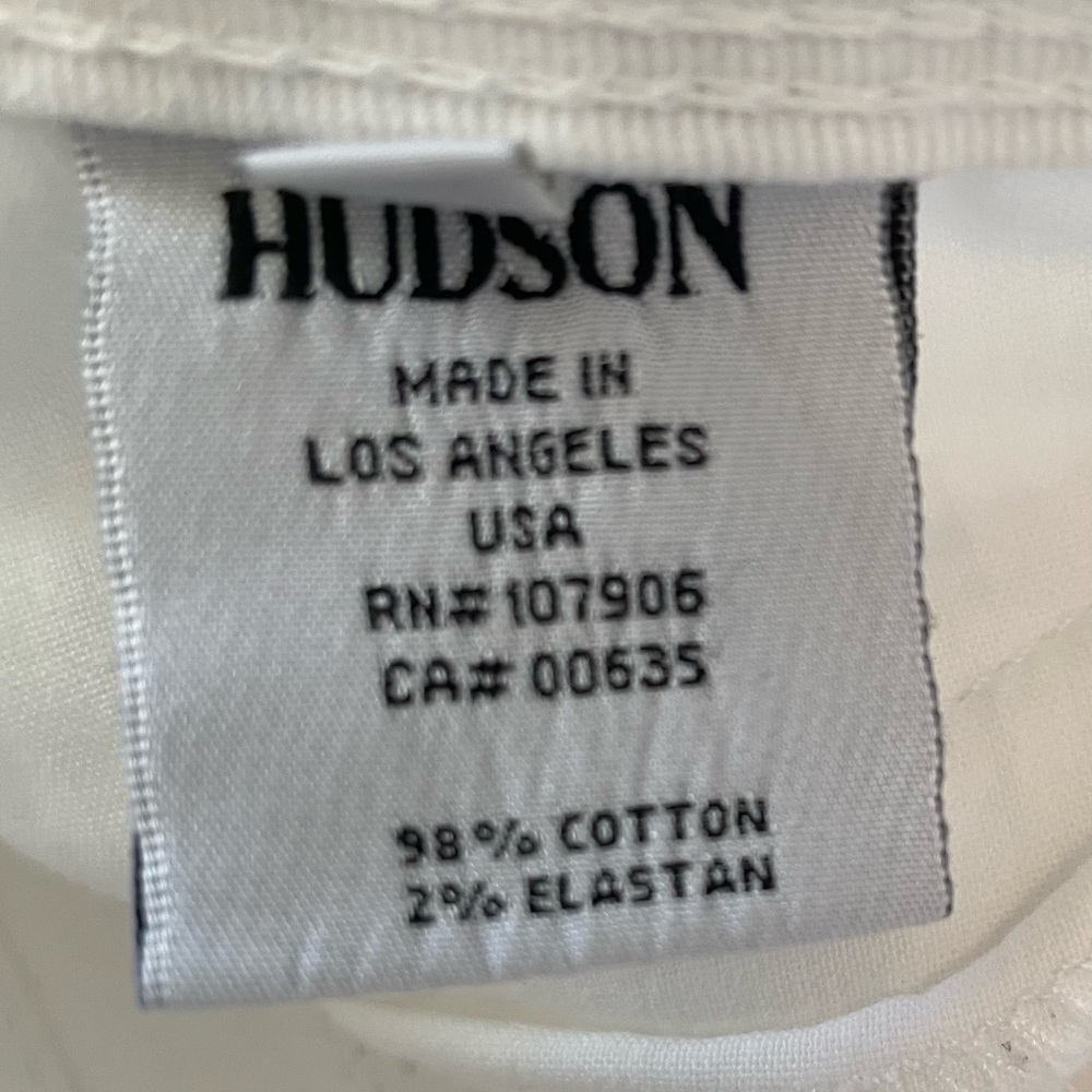 Hudson Ginny Crop Straight White Jeans - Picture 12 of 13